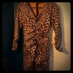 Form fitting animal print dress